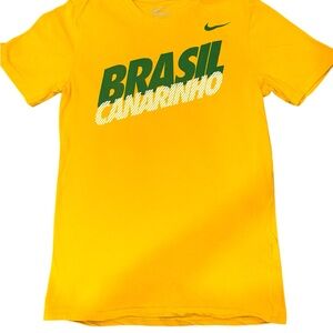 Nike Brasil Yellow Green Short Sleeve Tee